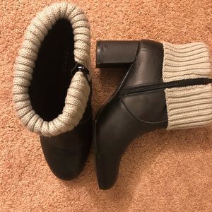 Sweater ankle booties